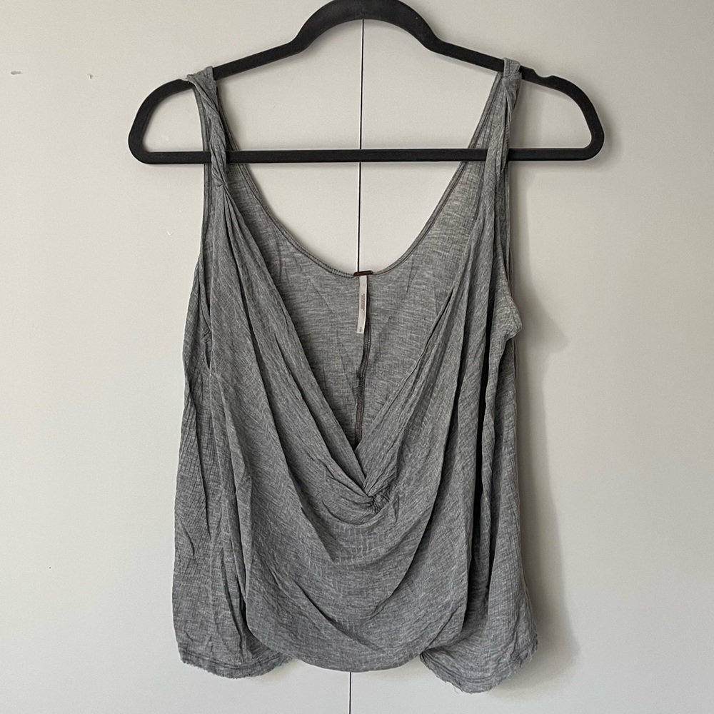 SOLD! Free People Grey Ribbed Tank Smal